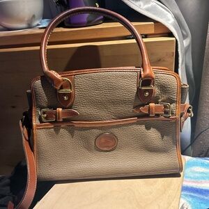 Dooney & Bourke Tan and Brown Shoulder Bag